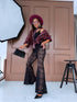 "LUX JACKPOT P8086" lace pants - black
